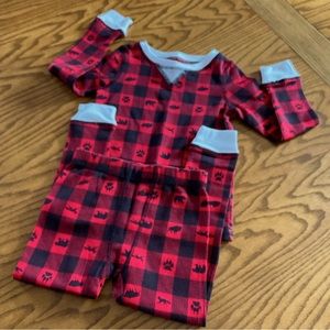 NWOT Cuddl Duds Thermal 2-Pc Pajama Set, Unisex Sz 2T-3T